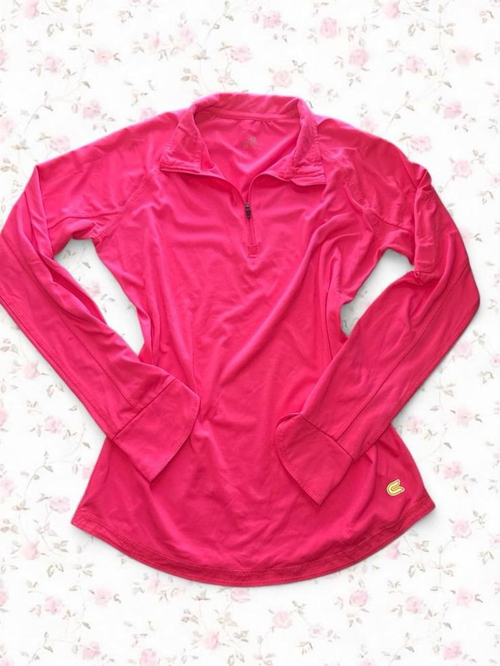 Colosseum Women's Bright Hot Pink Quarter-Zip Long Sleeve Top